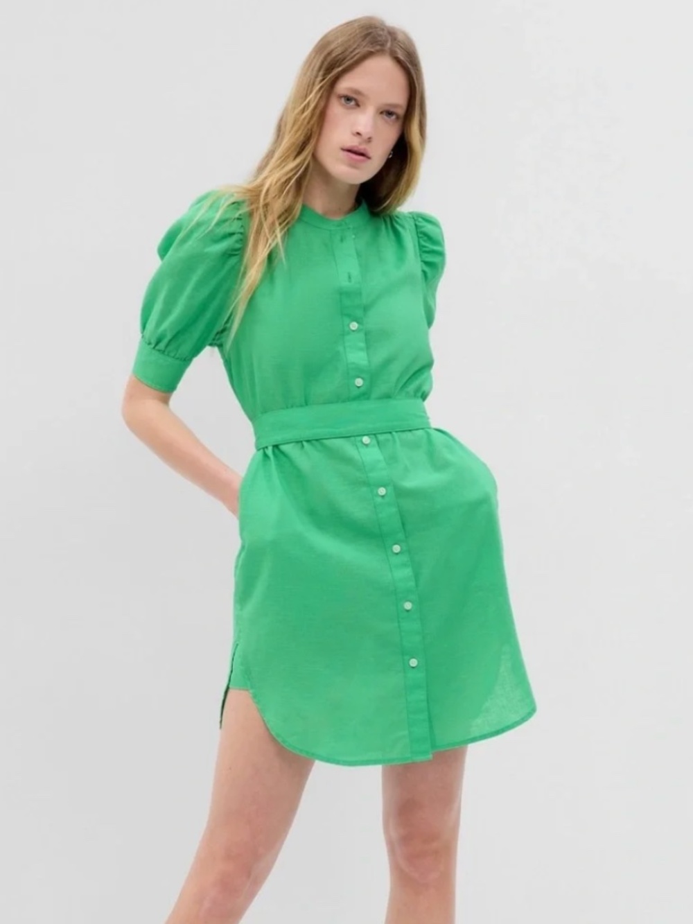 GAP Green Tie-Waist Dress